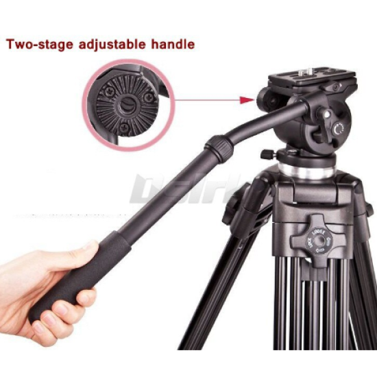 Weifeng WF-717 1.8m Professional Heavy Duty Video Camcorder Tripod With Fluid Head WF717